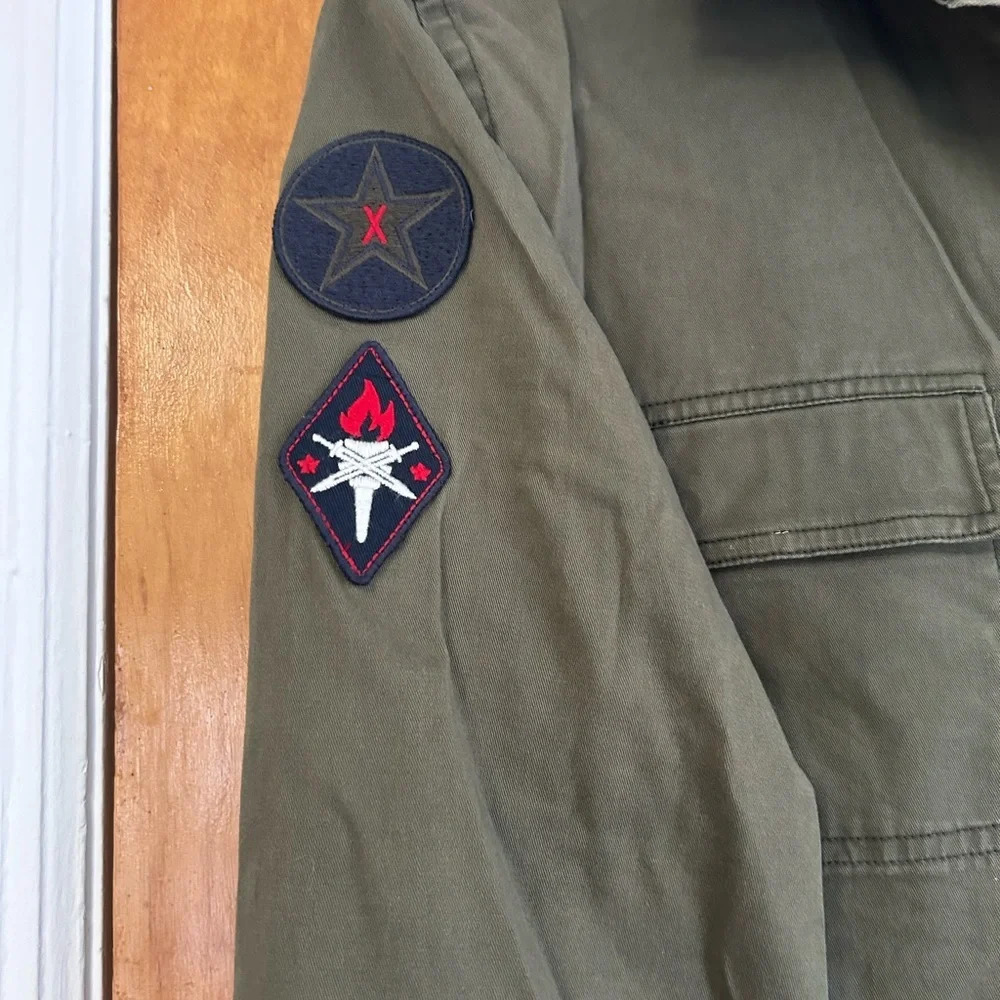 Express Military Button Down Utility Shacket - image 7